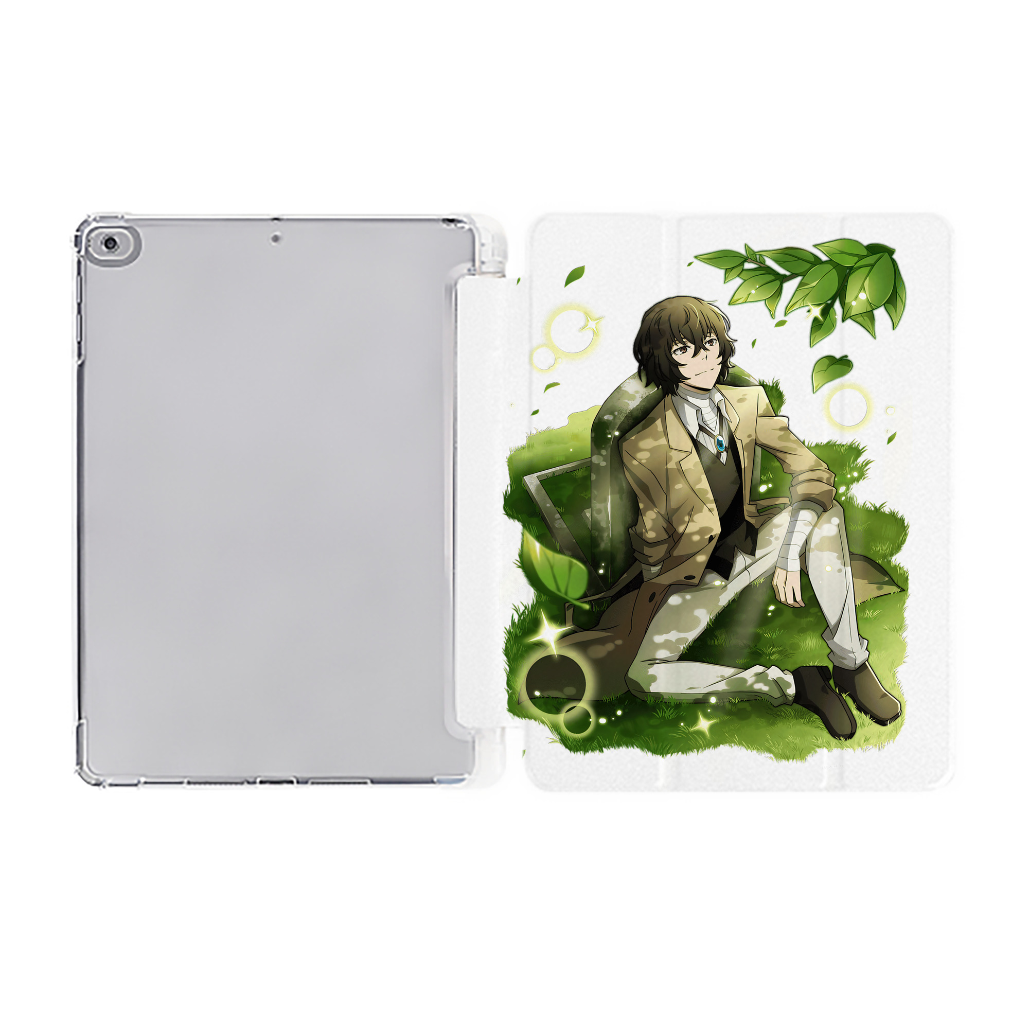 （画像用） 文豪ストレイドッグス Bungo Stray Dogs IPad ケース ペン収納付き 三つ折りスタンド PUレザー×シリコン 対応機種9.5/10.5/10.9インチ